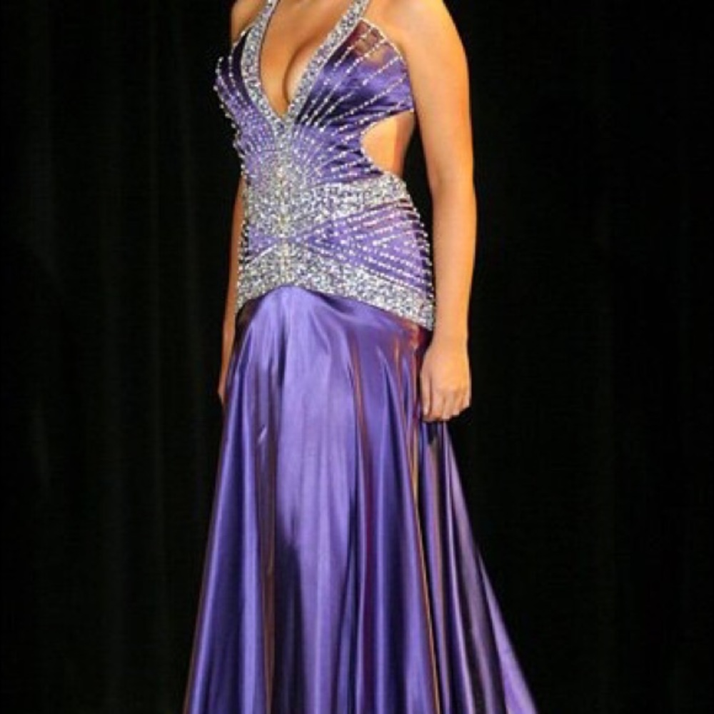Purple Stoned Gown